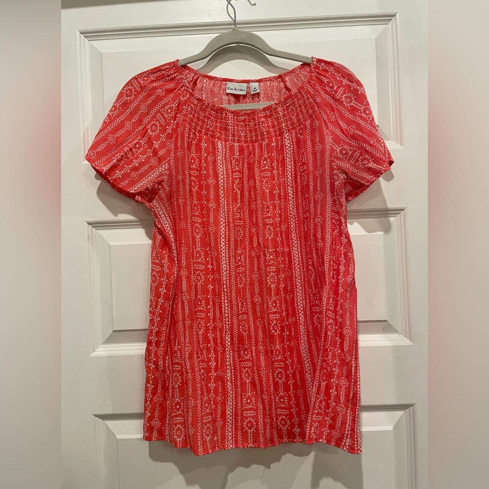 Kim Rogers- Coral Top- Size Medium